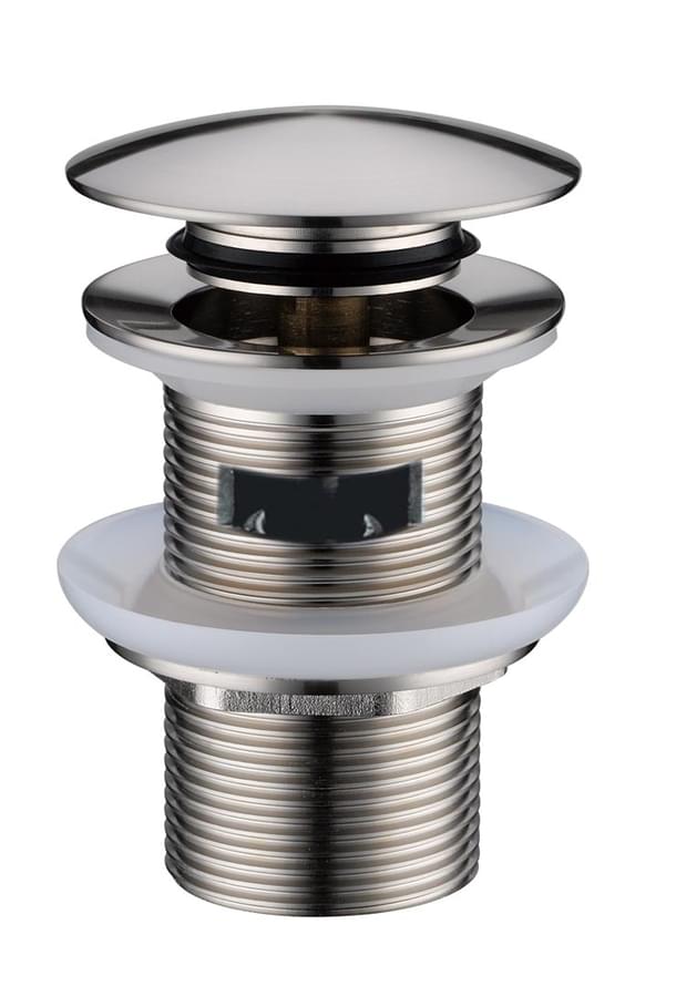 Плитка Boheme Вне Коллекций Донный клапан клик-клак для раковины с переливом никель  поверхность брашированная