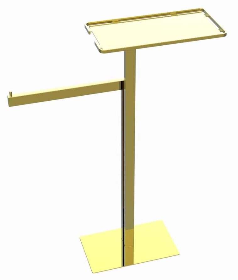 Плитка Boheme Вне Коллекций Стойка с полкой и полотенцедержателем золото  поверхность глянец