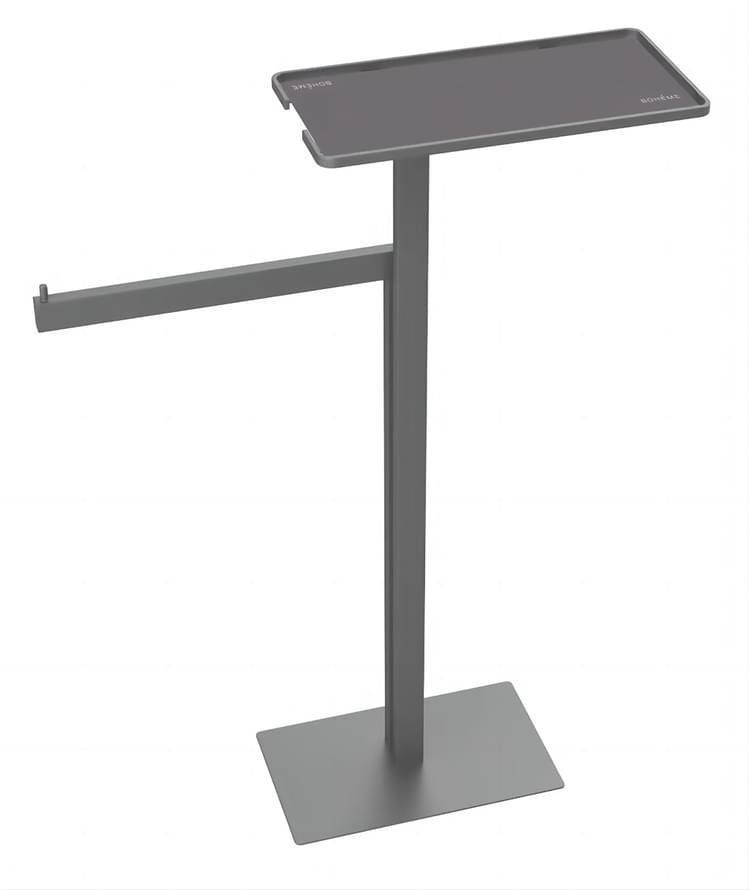 Плитка Boheme Вне Коллекций Стойка с полкой и полотенцедержателем оружейная сталь  поверхность брашированная