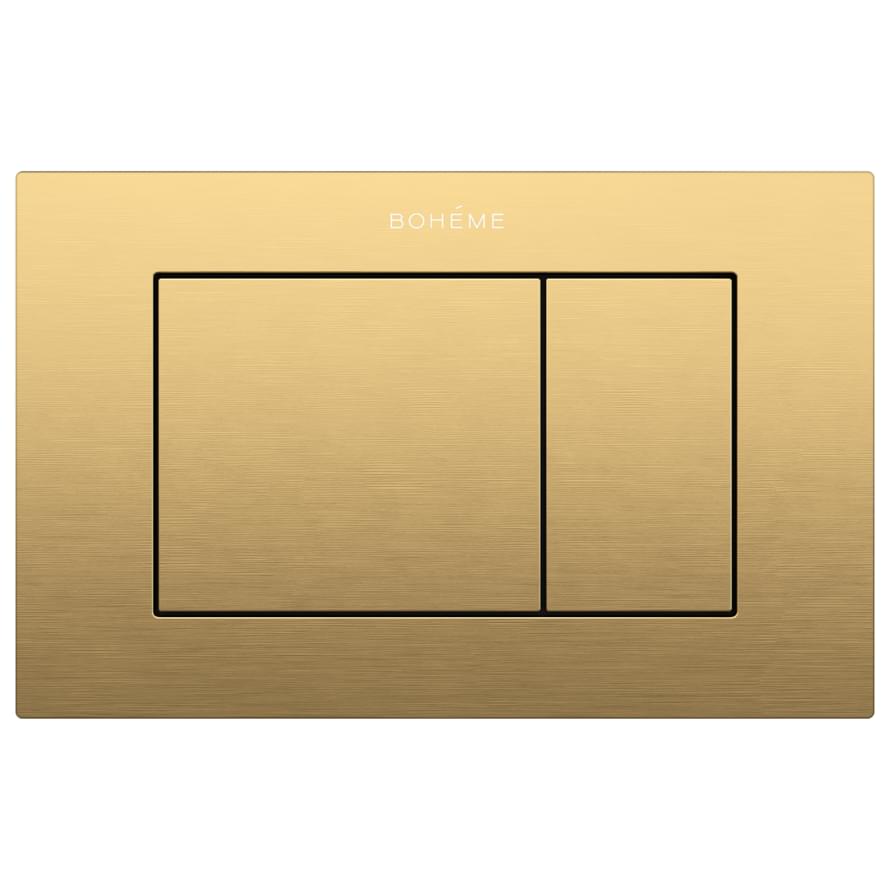 Плитка Boheme Смывные Клавиши Metal Клавиша для инсталляции нержавеющая сталь золото матовый  поверхность брашированная