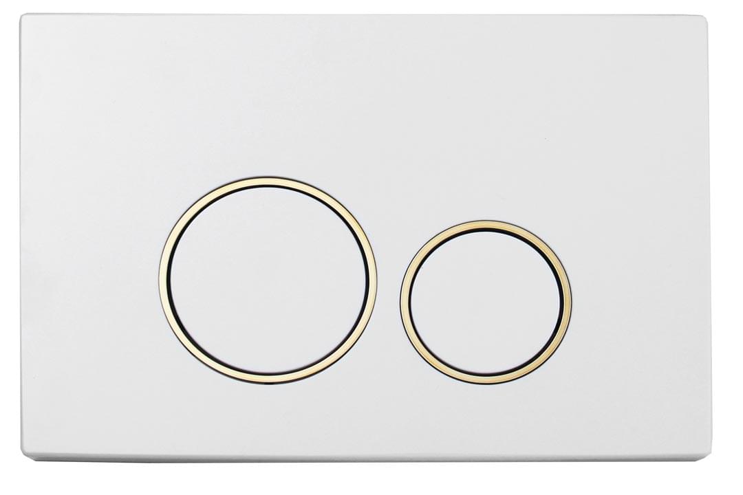 Плитка Boheme Смывные Клавиши Plastic Клавиша для инсталляции пластик белый/золото  поверхность глянцевая