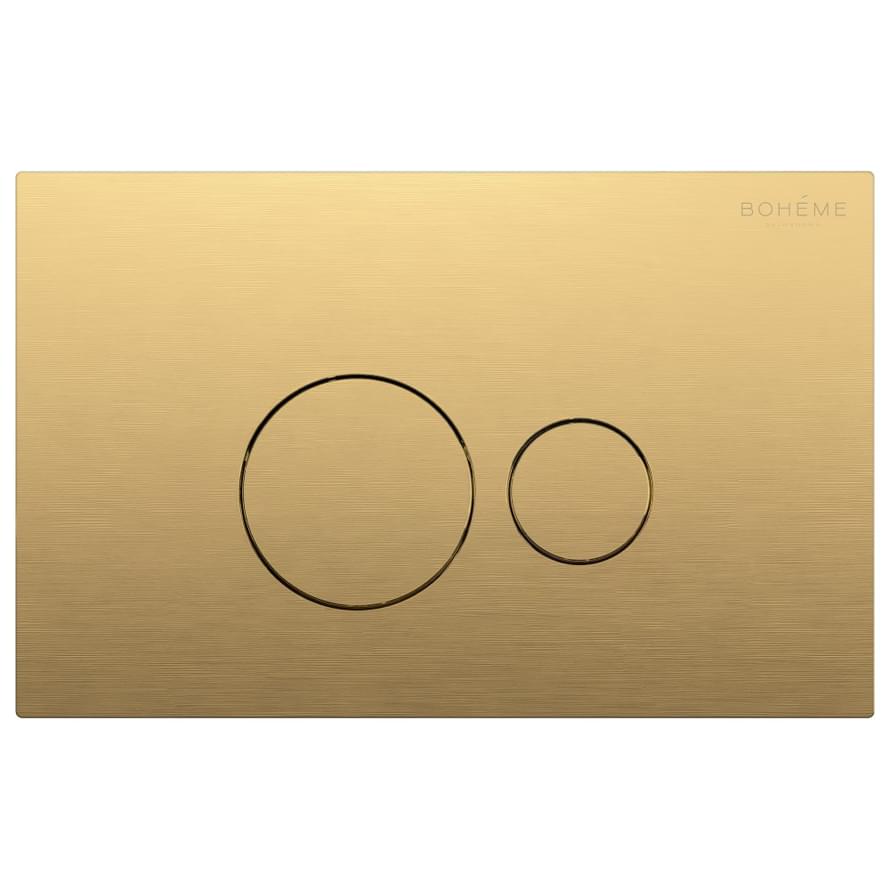 Плитка Boheme Смывные Клавиши Plastic Клавиша для инсталляции пластик золото матовый  поверхность брашированная