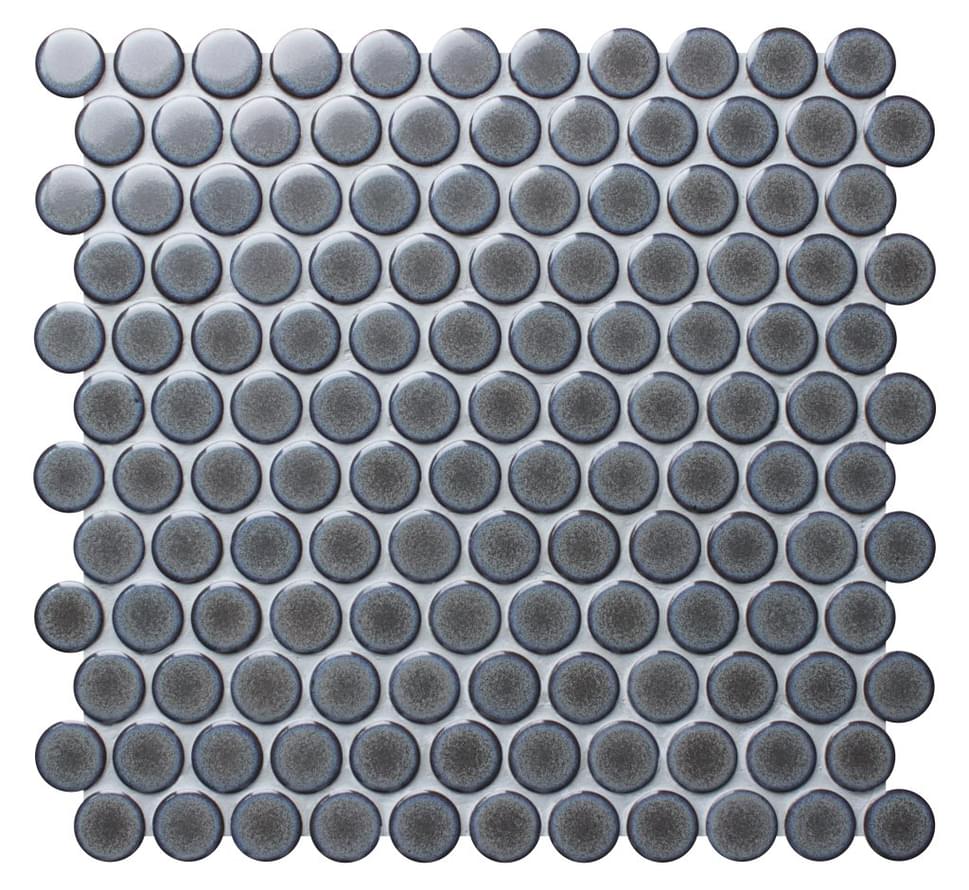 Bonaparte Mosaics Round Blue Gray 31.2x33