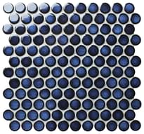 Плитка Bonaparte Mosaics Round Midnight Blue 31.2x33 см, поверхность 