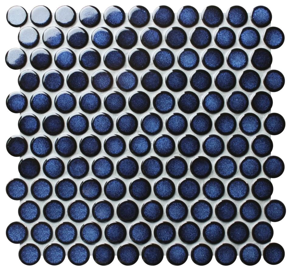 Bonaparte Mosaics Round Midnight Blue 31.2x33