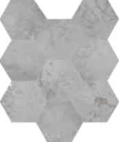 Плитка Caesar Alchemy Argent 3D Hexagons 28x34 см, поверхность матовая, рельефная