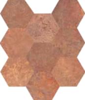 Плитка Caesar Alchemy Copper 3D Hexagons 28x34 см, поверхность матовая, рельефная