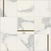 Плитка Caesar Anima Futura Majestic White Composizone N Brass 30x30 см, поверхность полированная