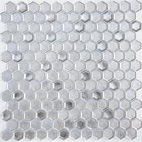 Плитка Caramelle Alchimia Argento Grani Hexagon 13X23 30x30 см, поверхность микс, рельефная
