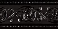 Плитка Carmen Caprichosa Cenefa Yara Negro 7.5x15 см, поверхность глянец, рельефная