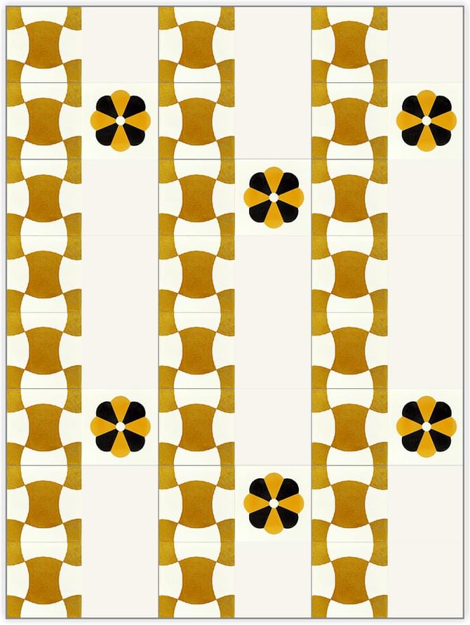 цемент фабрики Carodeco коллекция Les Fleurs Et Arabesques