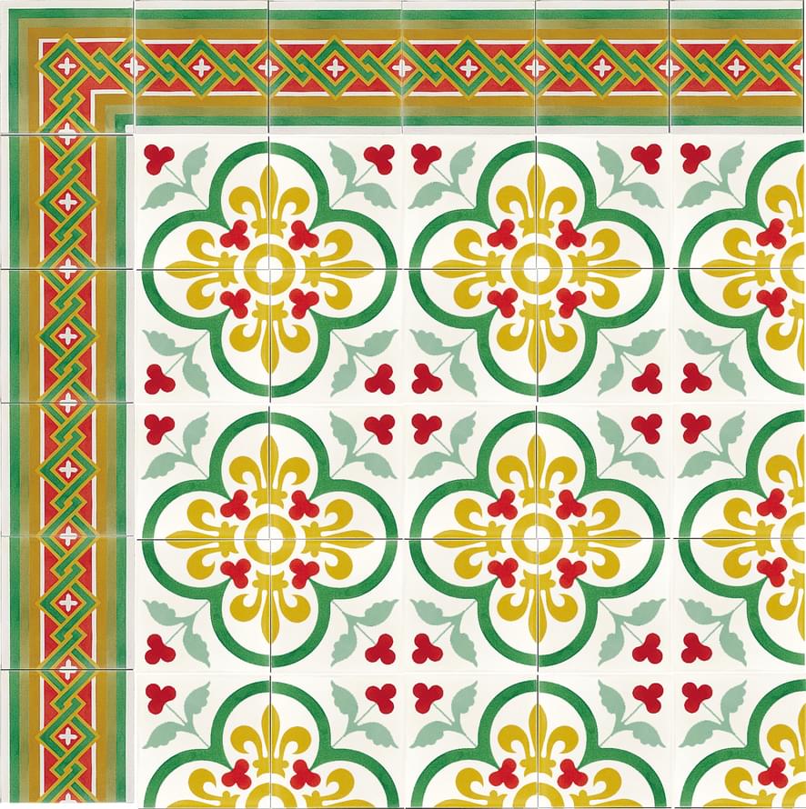 цемент фабрики Carodeco коллекция Les Fleurs Et Arabesques