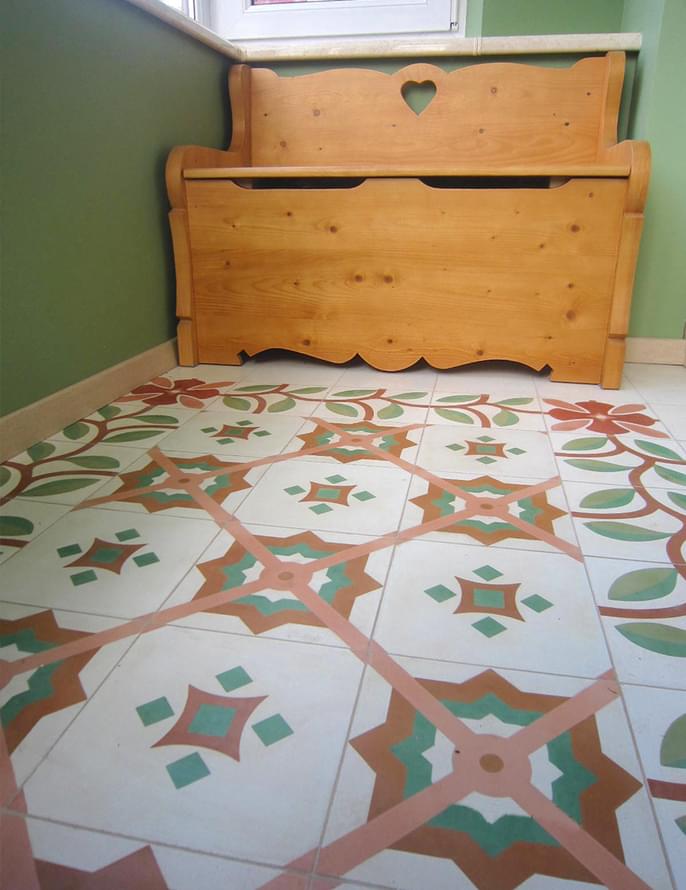 цемент фабрики Carodeco коллекция Les Fleurs Et Arabesques