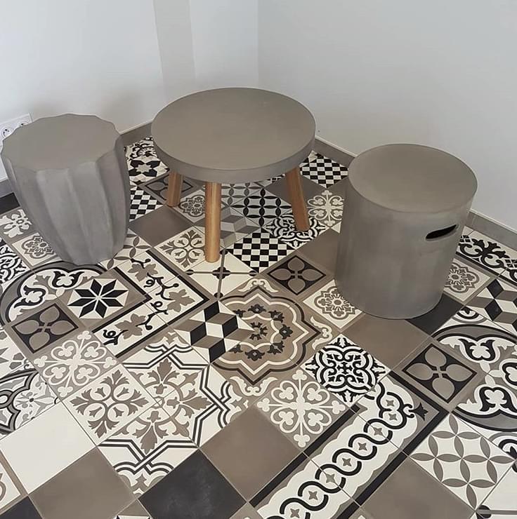 цемент фабрики Carodeco коллекция Les Fleurs Et Arabesques