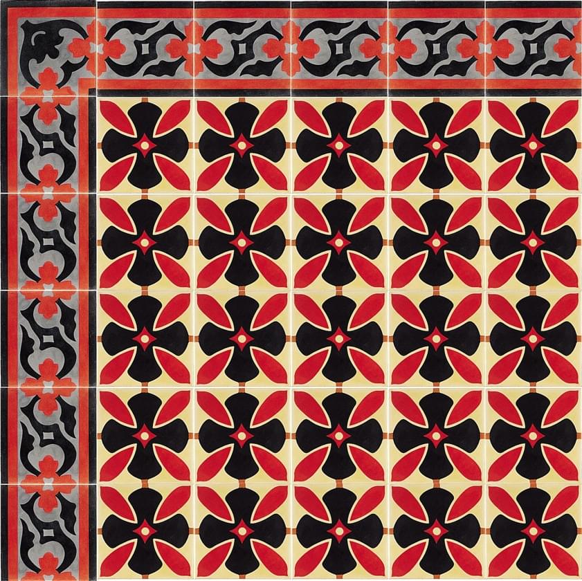 цемент фабрики Carodeco коллекция Les Fleurs Et Arabesques