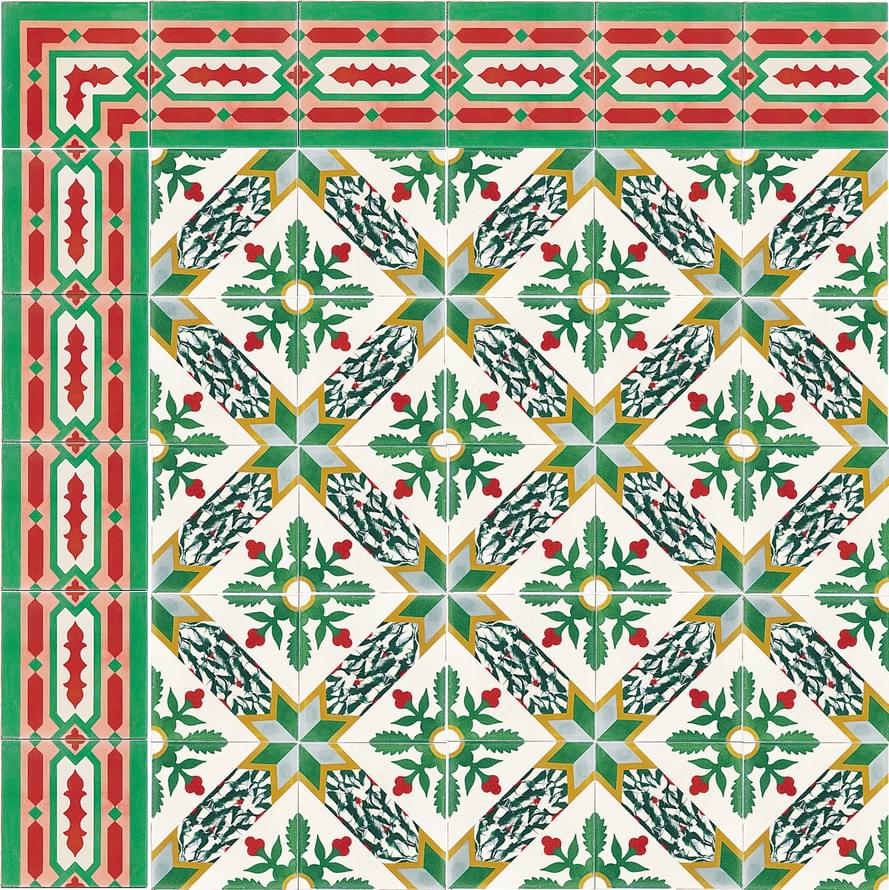 цемент фабрики Carodeco коллекция Les Fleurs Et Arabesques