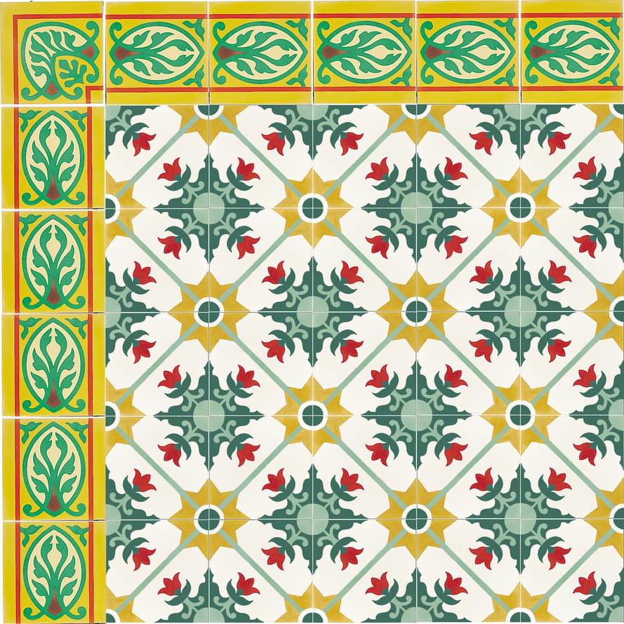 цемент фабрики Carodeco коллекция Les Fleurs Et Arabesques