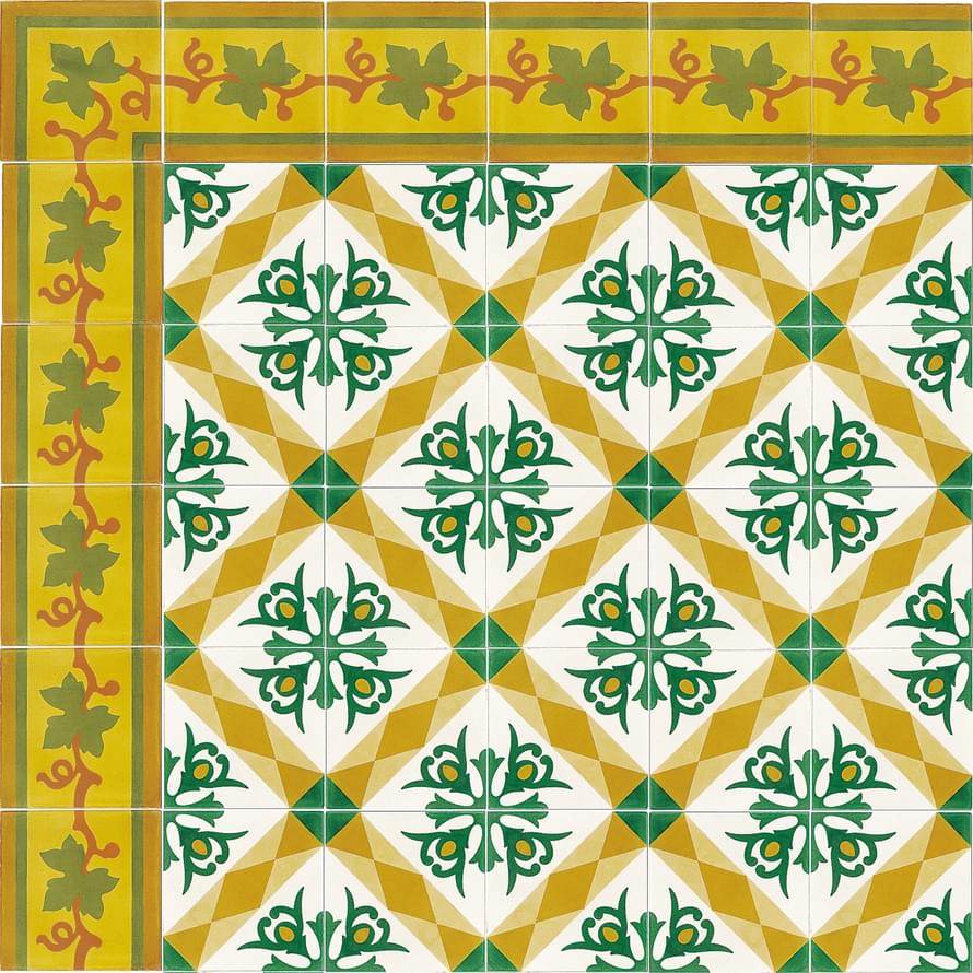 цемент фабрики Carodeco коллекция Les Fleurs Et Arabesques