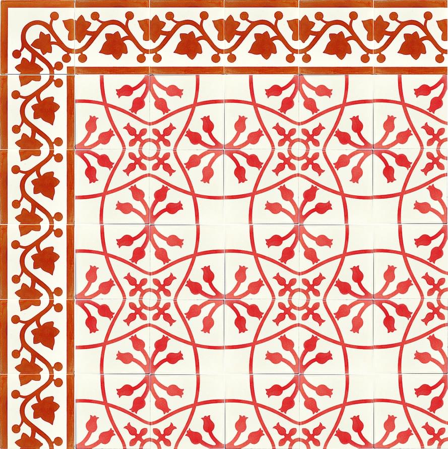 цемент фабрики Carodeco коллекция Les Fleurs Et Arabesques