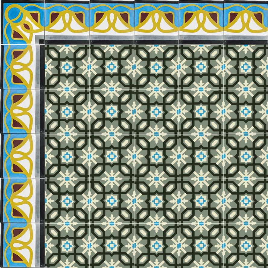 цемент фабрики Carodeco коллекция Les Fleurs Et Arabesques