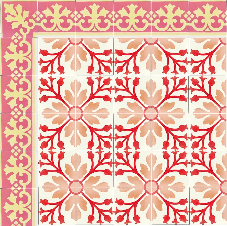 цемент фабрики Carodeco коллекция Les Fleurs Et Arabesques