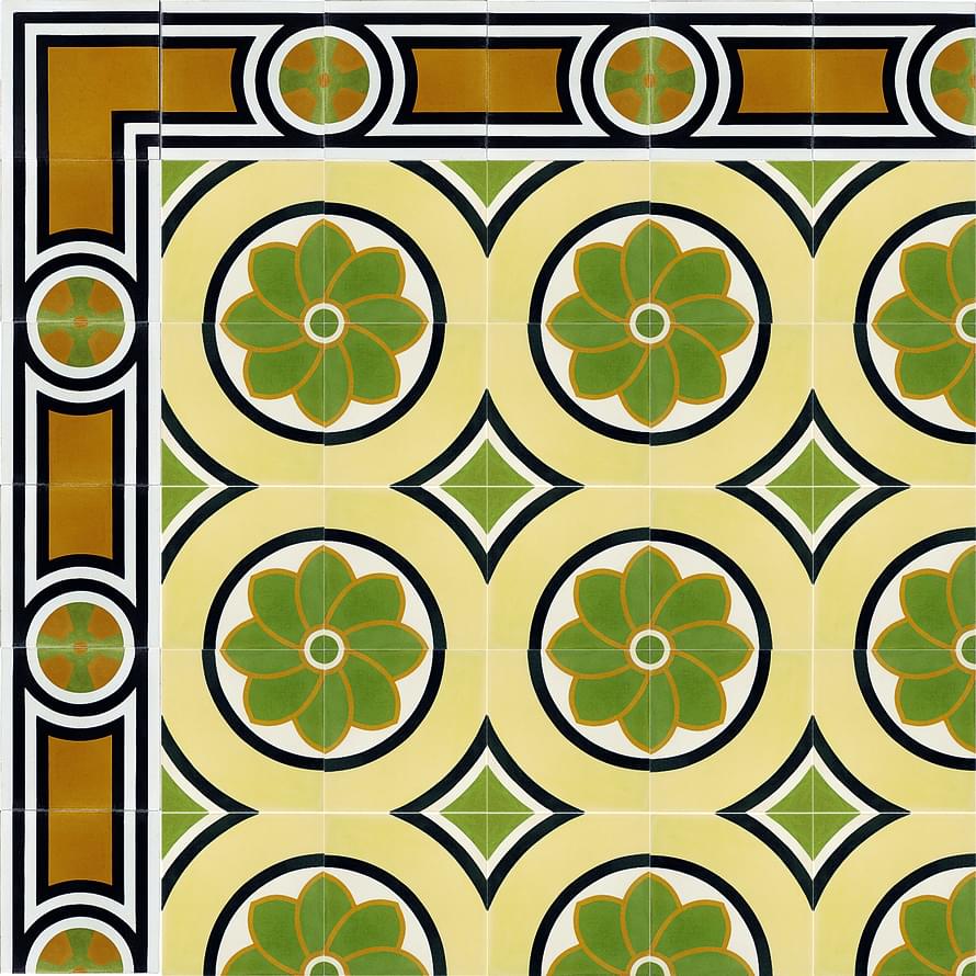 цемент фабрики Carodeco коллекция Les Fleurs Et Arabesques