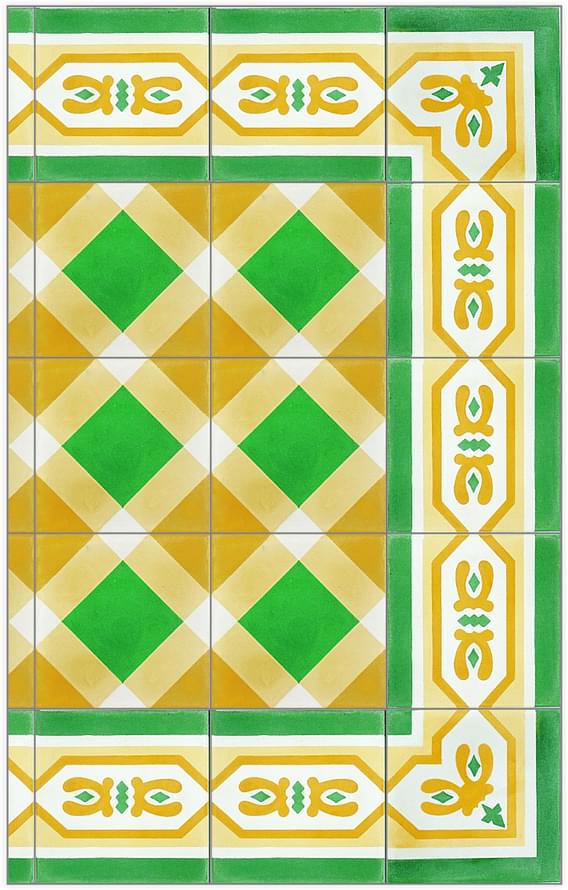 цемент фабрики Carodeco коллекция Les Fleurs Et Arabesques