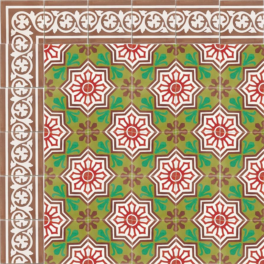 цемент фабрики Carodeco коллекция Les Fleurs Et Arabesques