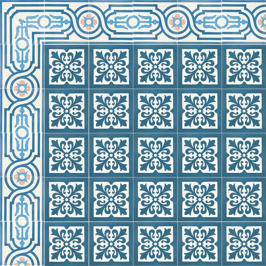 цемент фабрики Carodeco коллекция Les Fleurs Et Arabesques