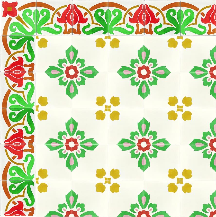 цемент фабрики Carodeco коллекция Les Fleurs Et Arabesques