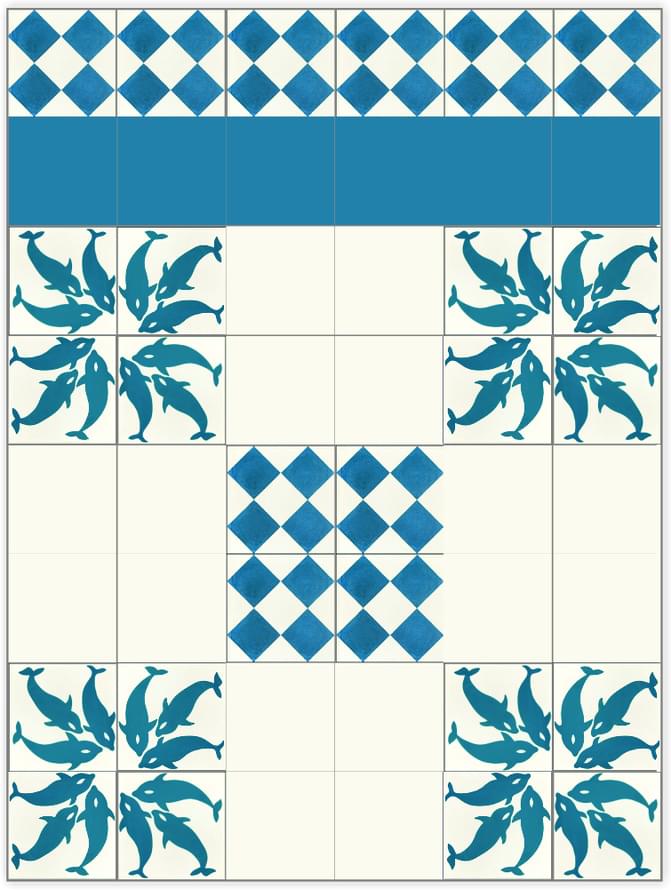 цемент фабрики Carodeco коллекция Les Geometrique