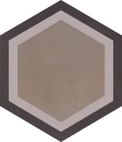 Плитка Carodeco Les Octogones-Hexagones Et Cabochons Hexagone 8500-3 17.4x20 см, поверхность матовая