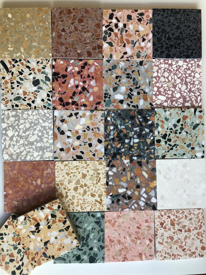 цемент фабрики Carodeco коллекция Terrazzo