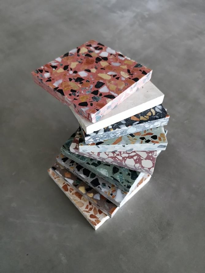 цемент фабрики Carodeco коллекция Terrazzo