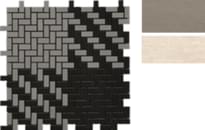 Плитка Casalgrande Padana Beton Mosaico Tessuto Mud Ivory 25.1x25.1 см, поверхность матовая, рельефная