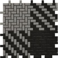 Плитка Casalgrande Padana Beton Mosaico Tessuto Pearl Dark 25.1x25.1 см, поверхность матовая, рельефная