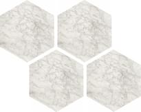 Плитка Casalgrande Padana Marmoker Esagoni Bardiglio Bianco Lucido 21.5x25 см, поверхность полированная