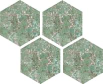 Плитка Casalgrande Padana Marmoker Esagoni Caribbean Green Lucido 21.5x25 см, поверхность полированная