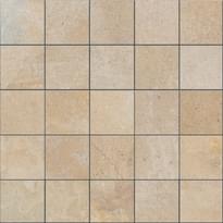 Плитка Casalgrande Padana Pietra Bauge Mosaico Beige 6x6 30x30 см, поверхность матовая, рельефная