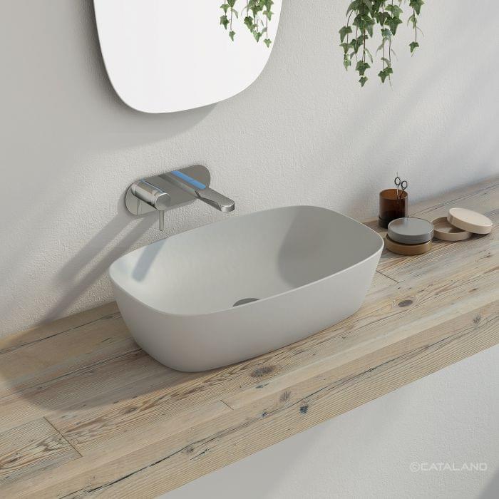 Плитка Catalano Alvea ALVEA Раковина накладная 60х40 h14. покрытие cataglaze+. цемент матовый  поверхность матовая