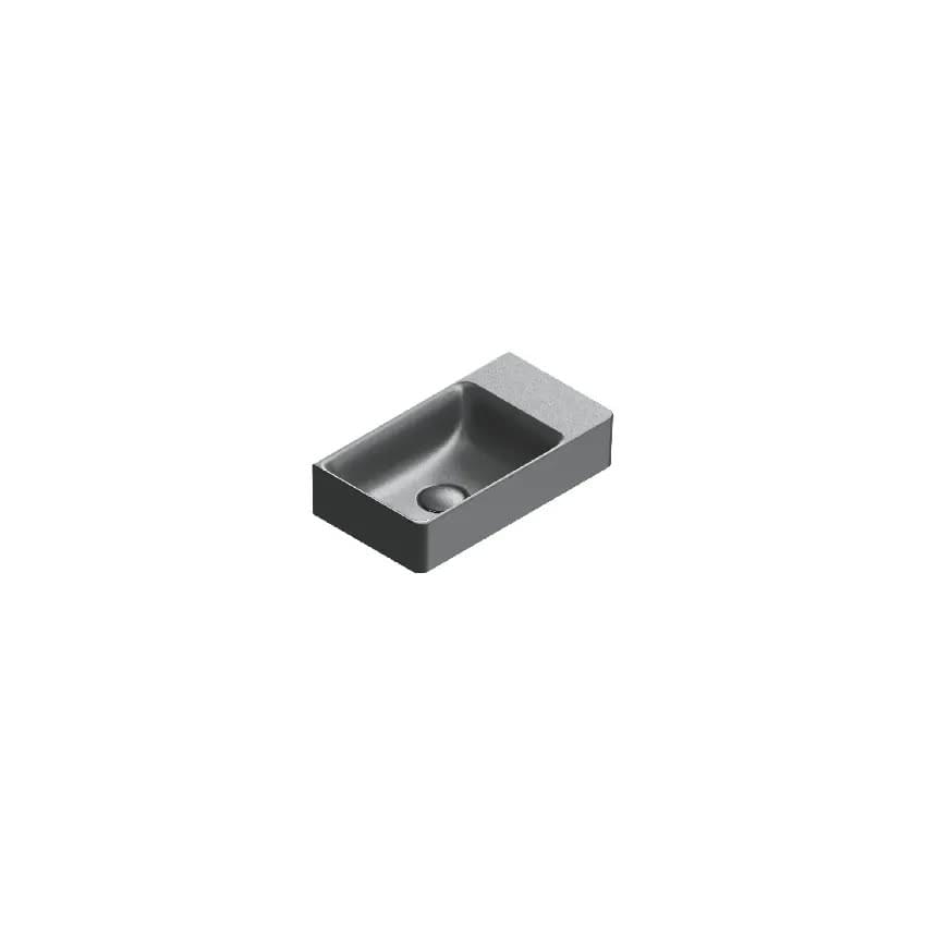 Плитка Catalano Elice ELICE Раковина 45x25. чаша слева. крепеж включен. покрытие cataglaze+. черная матовая  поверхность матовая