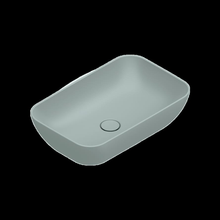 Плитка Catalano Elice ELICE Раковина накладная 60х38 h15. покрытие cataglaze+. acqua матовая  поверхность матовая