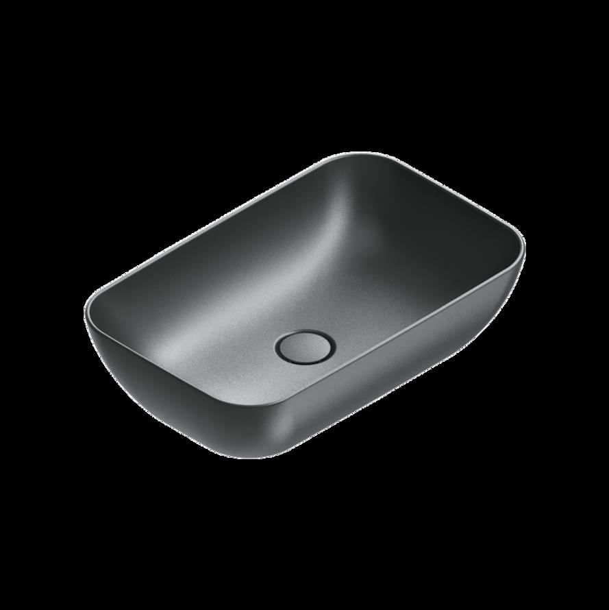 Плитка Catalano Elice ELICE Раковина накладная 60х38 h15. покрытие cataglaze+. черная матовая  поверхность матовая