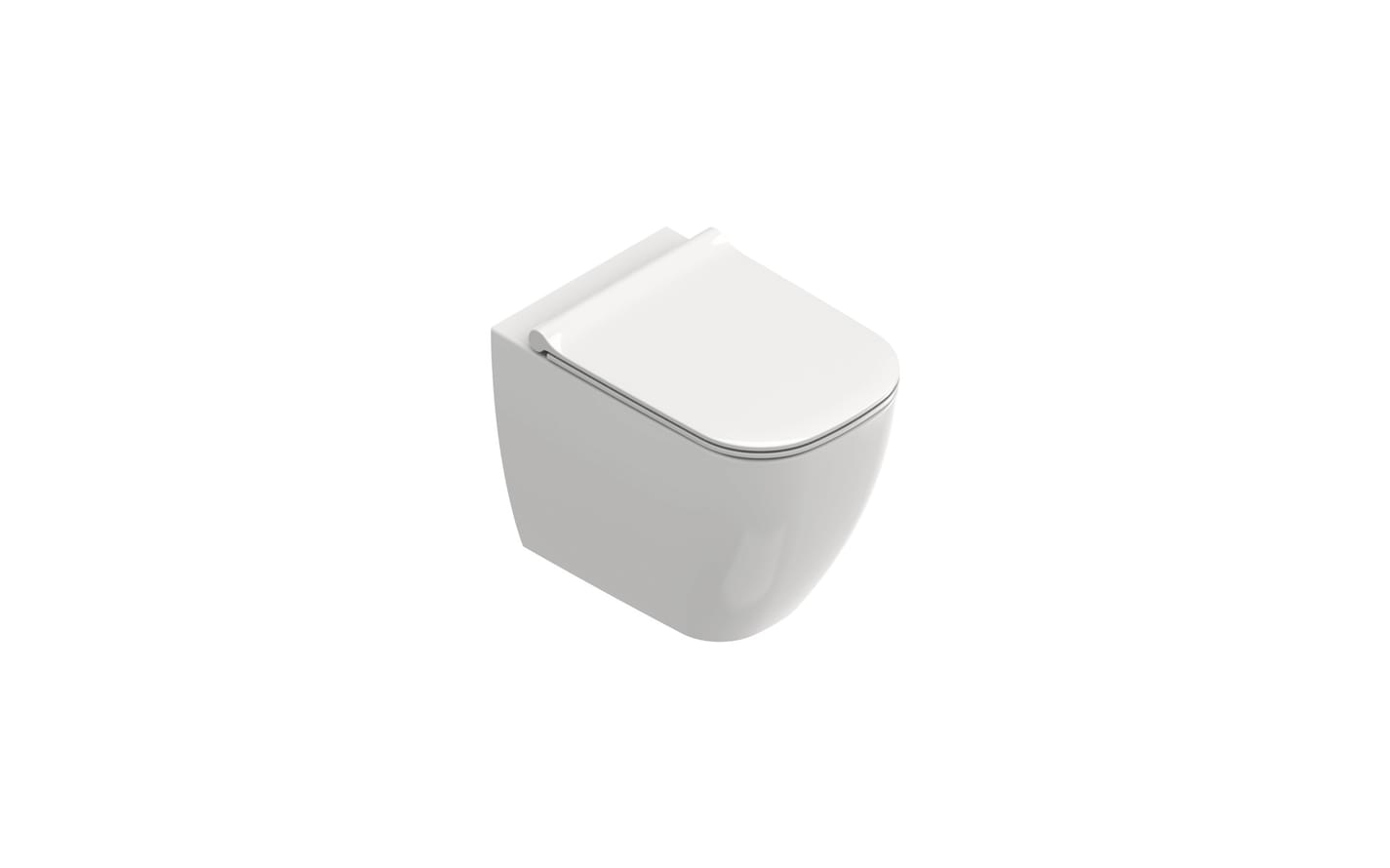 Плитка Catalano Elice ELICE Унитаз напольный 54х36 безободковый. покрытие cataglaze+. смыв silentech. белый поверхность глянец
