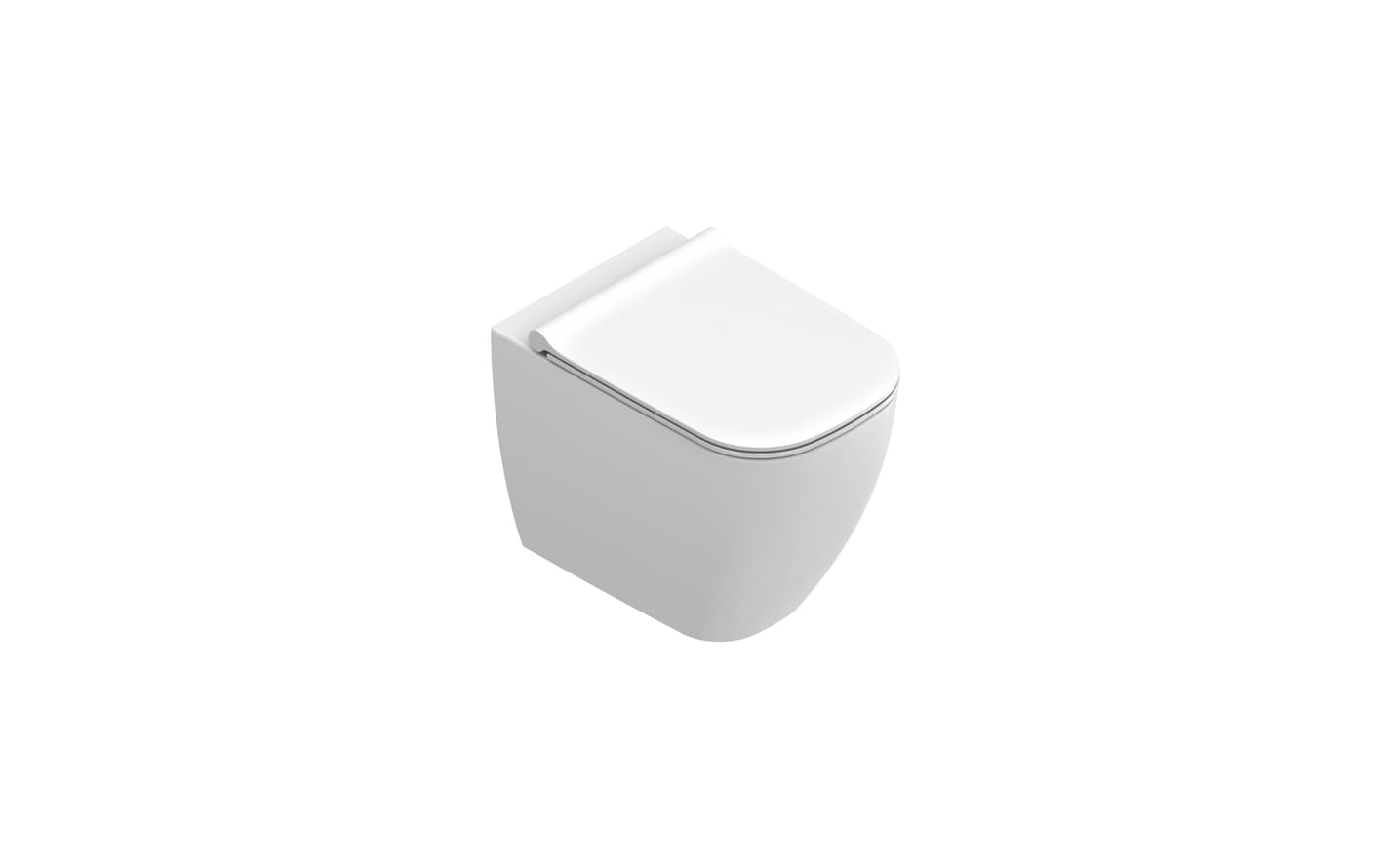 Плитка Catalano Elice ELICE Унитаз напольный 54х36 безободковый. покрытие twinglaze+. смыв silentech. белый матовый поверхность матовая