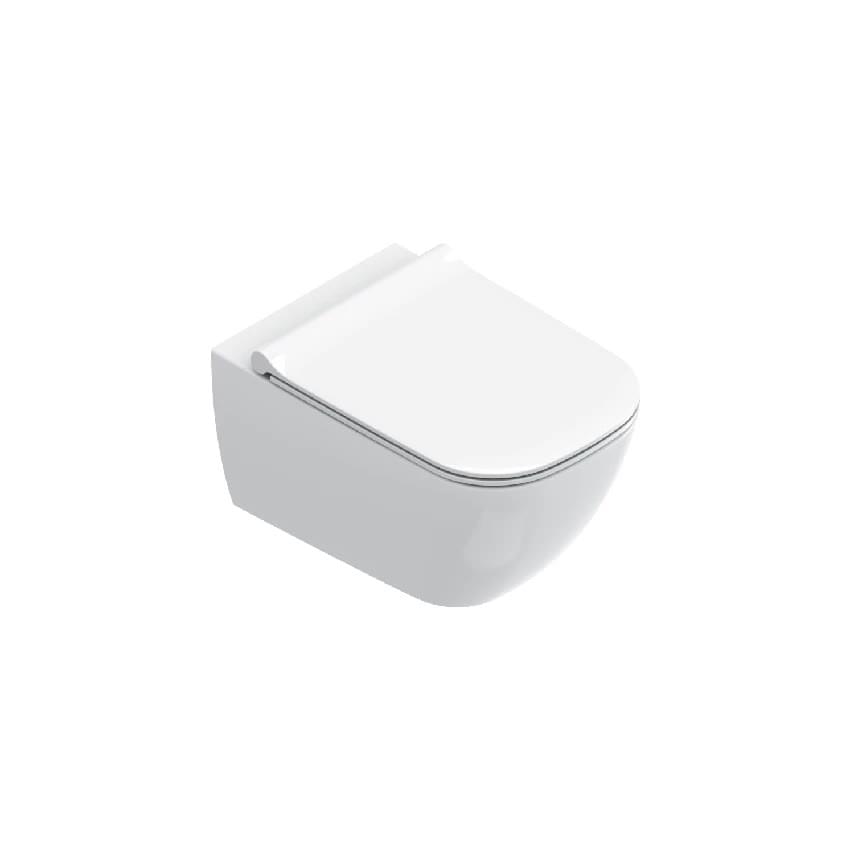Плитка Catalano Elice ELICE Унитаз подвесной 54х36 безободковый для крепления up-fix. покрытие cataglaze+. смыв silentech. белый  поверхность глянец