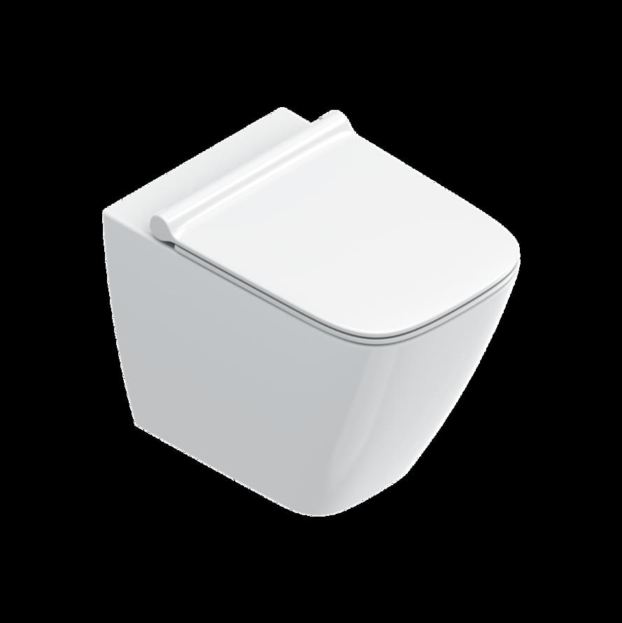 Плитка Catalano Green GREEN Унитаз напольный 55х37 безободковый. покрытие cataglaze+. смыв silentech. белый  поверхность глянец