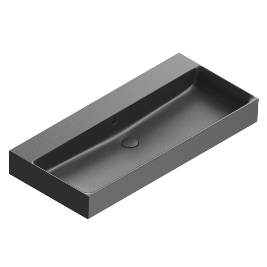 Плитка Catalano Premium PREMIUM Раковина 100x47. покрытие cataglaze+. черная матовая  поверхность матовая