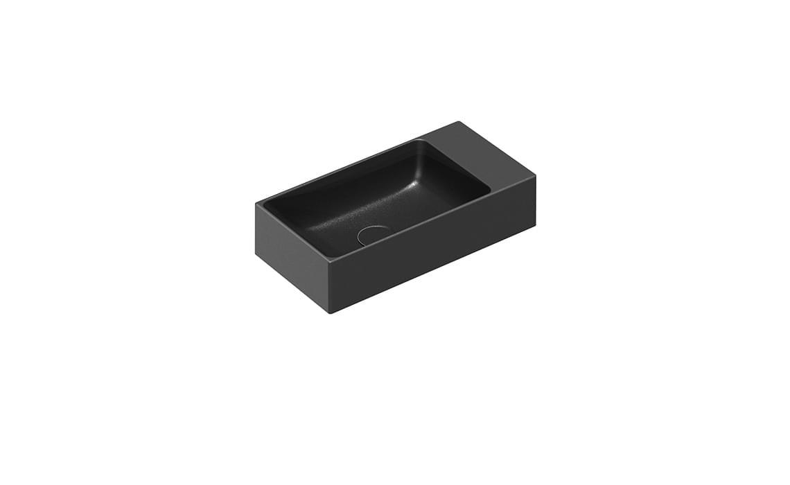 Плитка Catalano Premium PREMIUM Раковина 50x25. крепеж включен. покрытие cataglaze+. черная матовая  поверхность матовая, рельефная