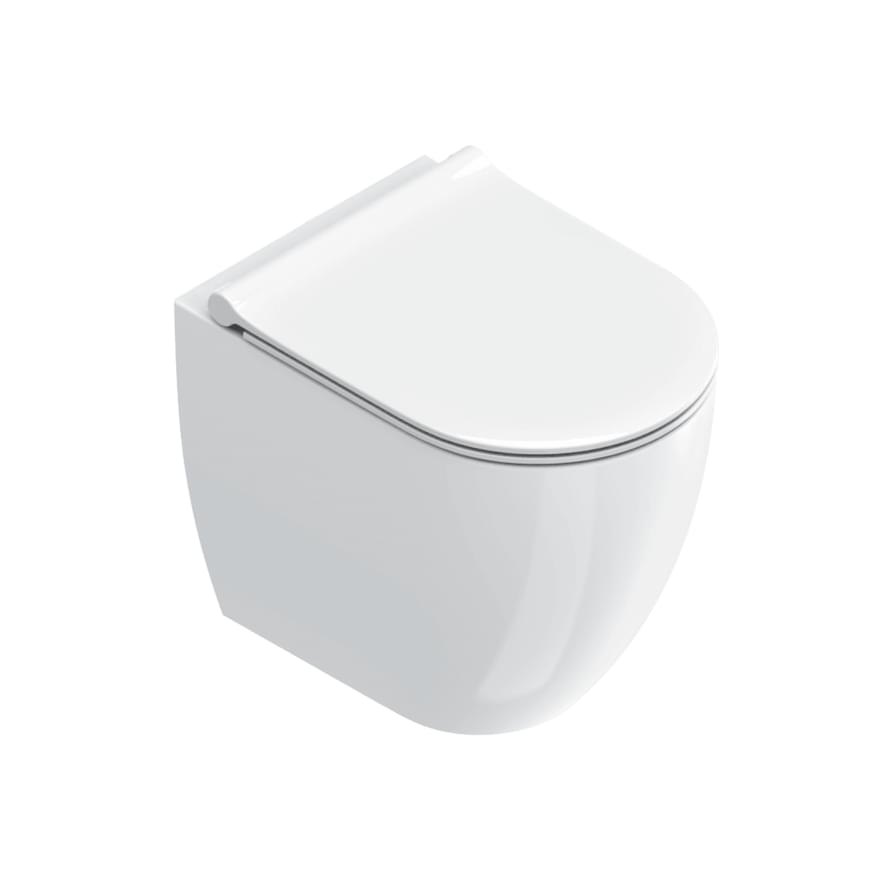 Плитка Catalano Sfera SFERA Унитаз напольный 50х35 безободковый. покрытие cataglaze+. смыв silentech. белый  поверхность глянец